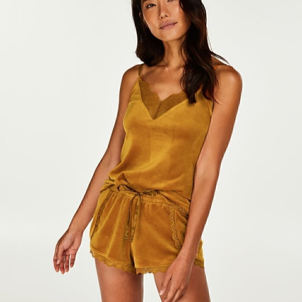 First-Layer Vneck Top for Women | Yellow Mustard | Adjustable Strap | Basic Tank